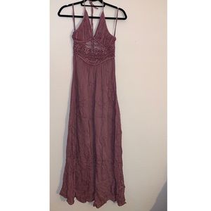 Solitaire Sluim Pink Summer Maxi Dress S